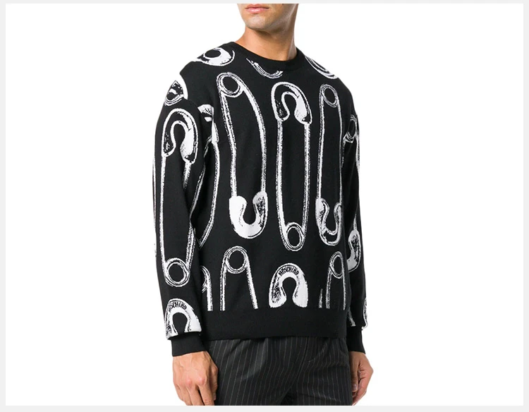 商品[国内直发] Moschino|MOSCHINO 黑色男士卫衣/帽衫 ZJ0927-5200-4555,价格¥1387,第6张图片详细描述