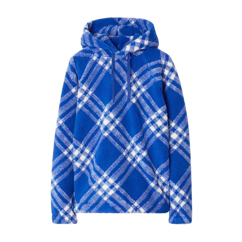 商品Burberry|【现货】博柏利 女士蓝色亚克力纤维混纺格纹印花卫衣 80782761,价格¥2429,第7张图片详细描述