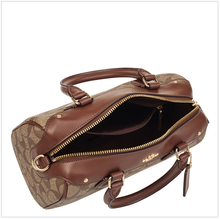 商品Coach|Coach 蔻驰 新款女士皮革棕色手提斜挎波士顿水桶包 F58312IME74,价格¥1160,第11张图片详细描述