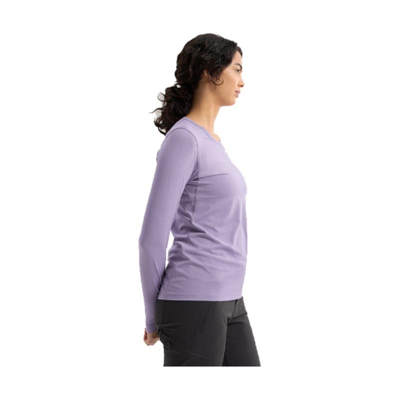 商品Arc'teryx|ARCTERYX始祖鸟 TAEMA CREW 女士长袖星际紫T恤,价格¥606,第2张图片详细描述