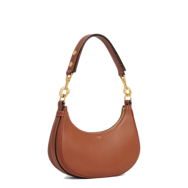 商品Celine|CELINE/赛琳 21秋冬新款AVA系列 女士中号黄褐色光滑小牛皮单肩手提腋下包196923DGQ.04LU,价格¥14676,第3张图片详细描述