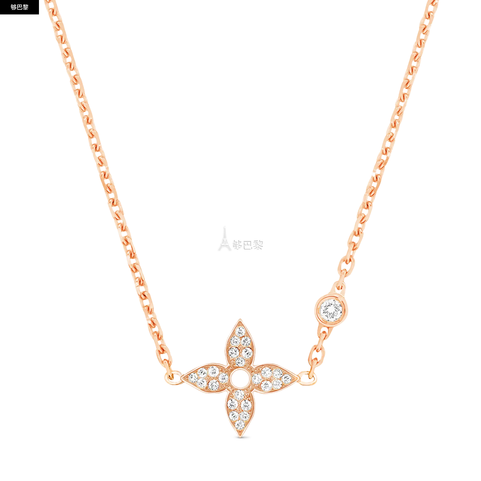 商品Louis Vuitton|【预售】 LV路易威登 25秋冬 女士 项链 IDYLLE BLOSSOM 18K 金钻石项链 Q93871 ,价格¥33598,第3张图片详细描述