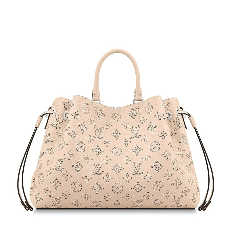 商品Louis Vuitton|预售十天 Louis Vuitton/路易威登 22春夏新款BELLA系列 女士奶油白牛皮革镂刻穿孔老花装饰银扣银链抽绳开合单肩斜跨手提链条包M59203,价格¥34192,第4张图片详细描述