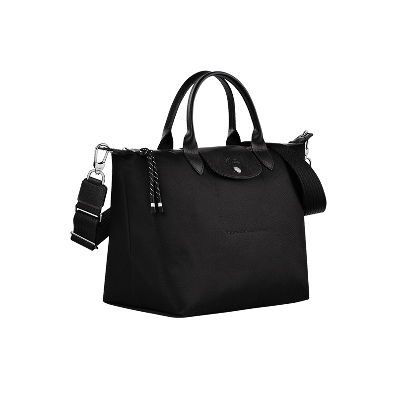 商品Longchamp|珑骧 男士黑色再生聚酰胺帆布大号手提包,价格¥2528,第3张图片详细描述
