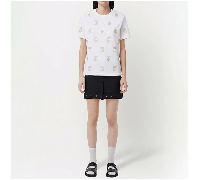 商品Burberry|BURBERRY 白色女士T恤 8052119,价格¥1895,第7张图片详细描述