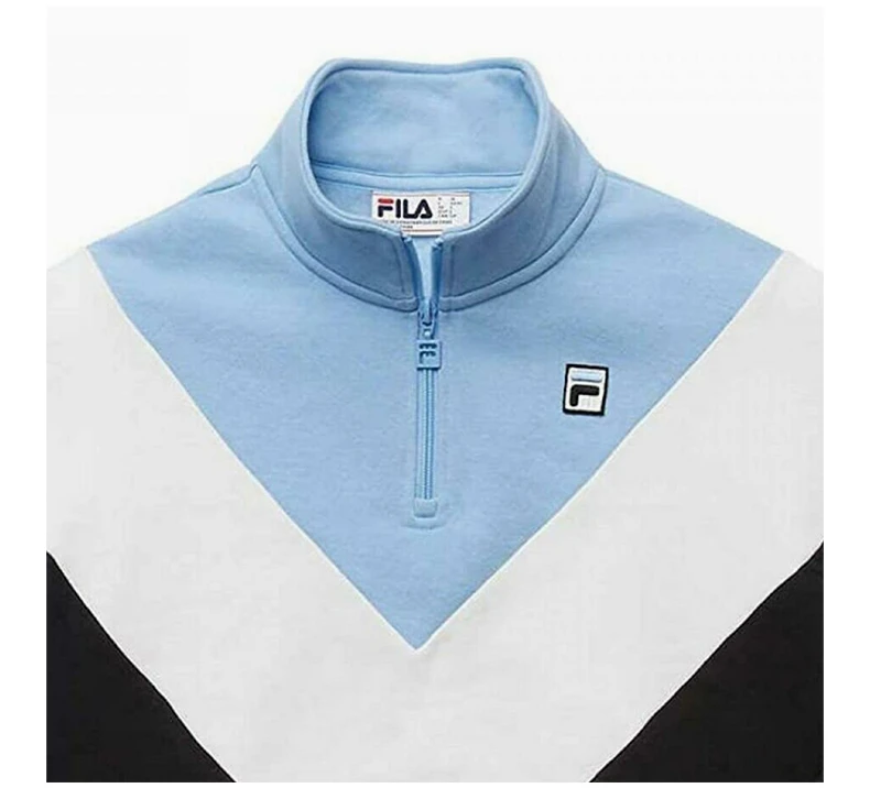 商品[国内直发] Fila|FILA 拼色女士卫衣/帽衫 1404585-BALCK-PLBLU-WH,价格¥180,第8张图片详细描述