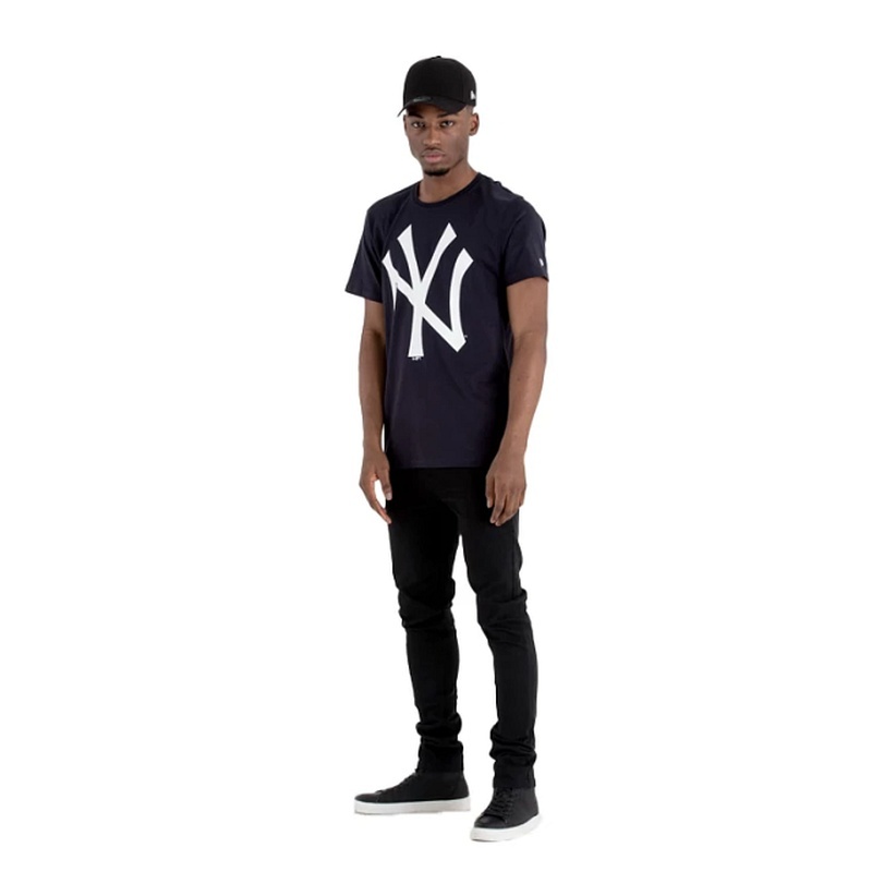 商品New Era|NEW ERA 男士黑色棉短袖T恤,价格¥199,第7张图片详细描述