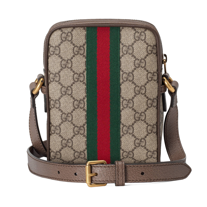 商品Gucci|GUCCI/古驰 Ophidia 男士米色帆布织带条纹双G单肩斜挎包 59812796IWT8745,价格¥7488,第4张图片详细描述