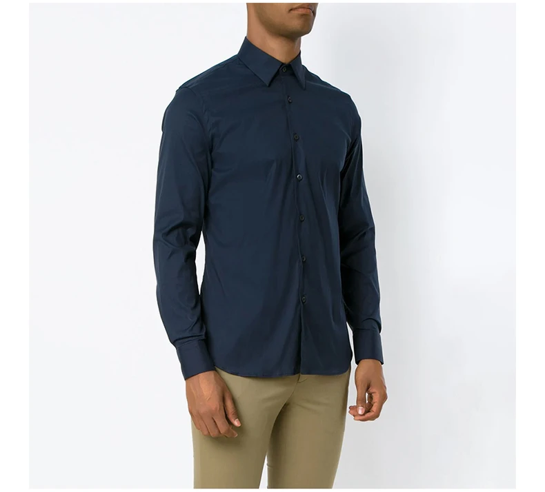 商品Prada|PRADA 男士衬衫海军蓝色 UCM608-F62-F0124,价格¥1781,第5张图片详细描述