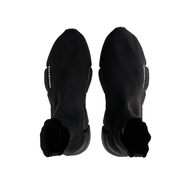 商品Balenciaga|巴黎世家 男黑色聚酯黑底标志印袜子运动鞋2.0,价格¥6363,第2张图片详细描述