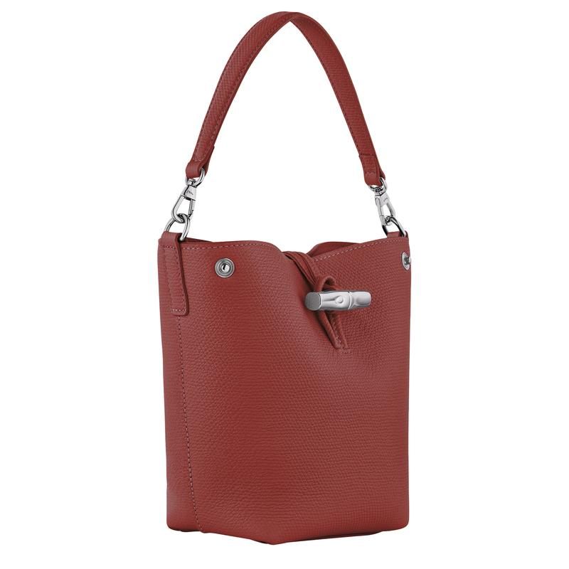 商品Longchamp|珑骧 Le Roseau系列超小号女士栗色皮革手提包 10279HFP404,价格¥4596,第5张图片详细描述