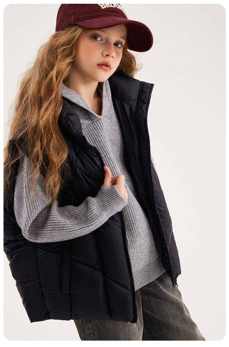 商品[国内直发] GLENVINTEN|格岚云顿英国品牌高端系列女童秋冬羽绒马甲2024新款冬季大童韩版外穿背心儿童羽绒服外套潮,价格¥424,第20张图片详细描述
