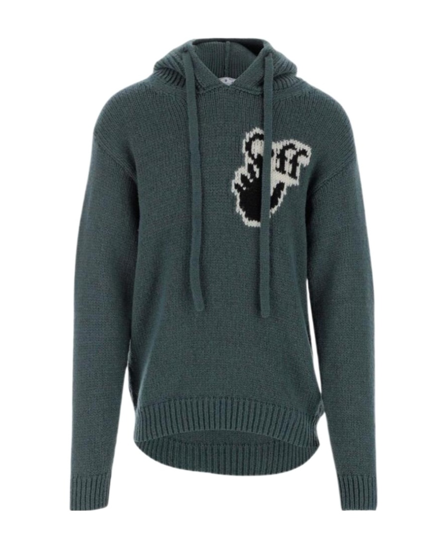 商品[国内直发] Off-White|OFF-WHITE 休闲连帽毛衣男款经典logo标志OMHA128F21KNI001-5510M,价格¥3687,第1张图片详细描述