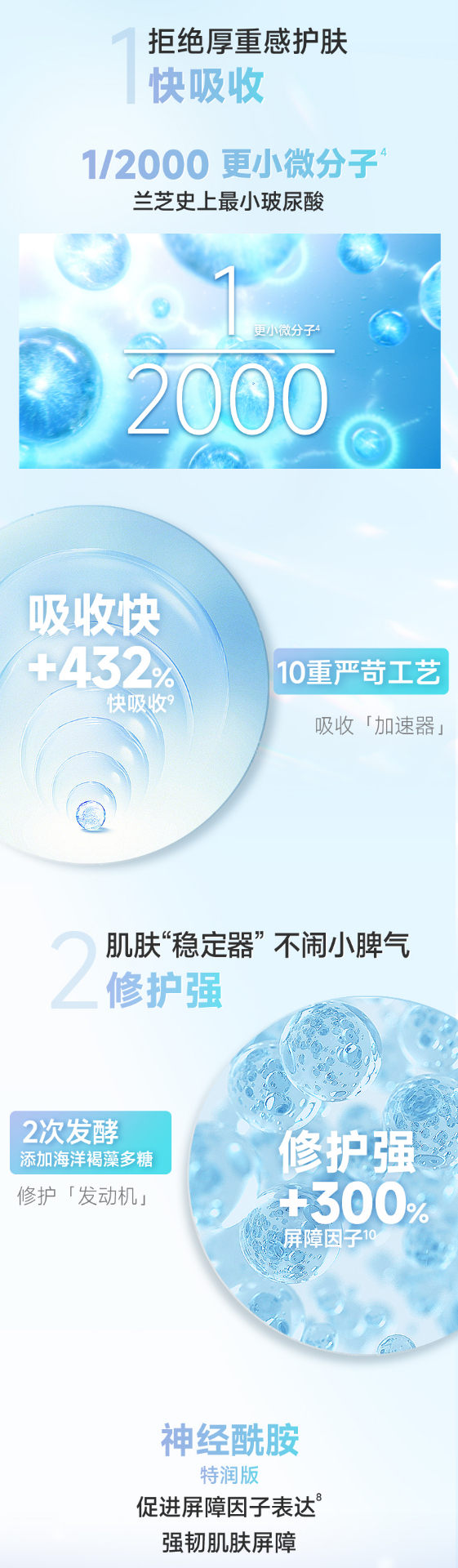 商品【原封正品】 Laneige|兰芝 新水酷透明质酸嘭润小蓝盾面霜 50ml 神经酰胺补水 舒缓泛红修护保湿,价格¥213,第5张图片详细描述