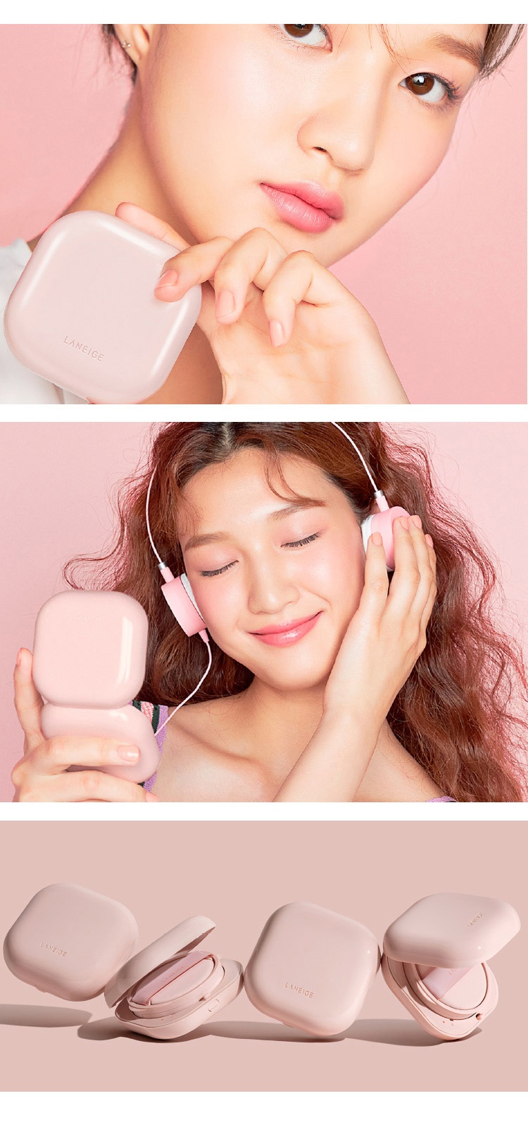 商品[国内直发] Laneige|【临期清仓 效期：2023年7月】LANEIGE兰芝水光�气垫【小粉盒】马卡龙色系气垫（原装+替换装）15g*2 多色可选,价格¥194,第5张图片详细描述