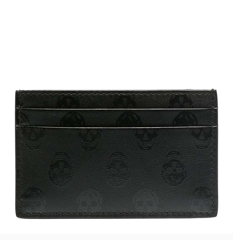 商品Alexander McQueen|ALEXANDER MCQUEEN 亚历山大·麦昆 男士黑色小牛皮短款钱夹 602144-1AAAN-1000,价格¥682,第5张图片详细描述