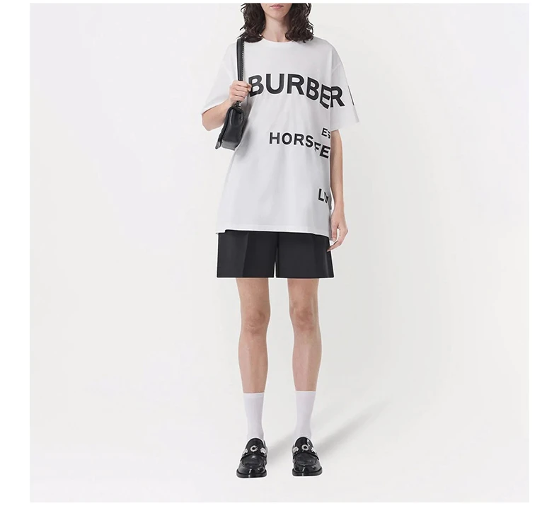 商品[国内直发] Burberry|BURBERRY 白色女士T恤 8048748,价格¥3553,第7张图片详细描述
