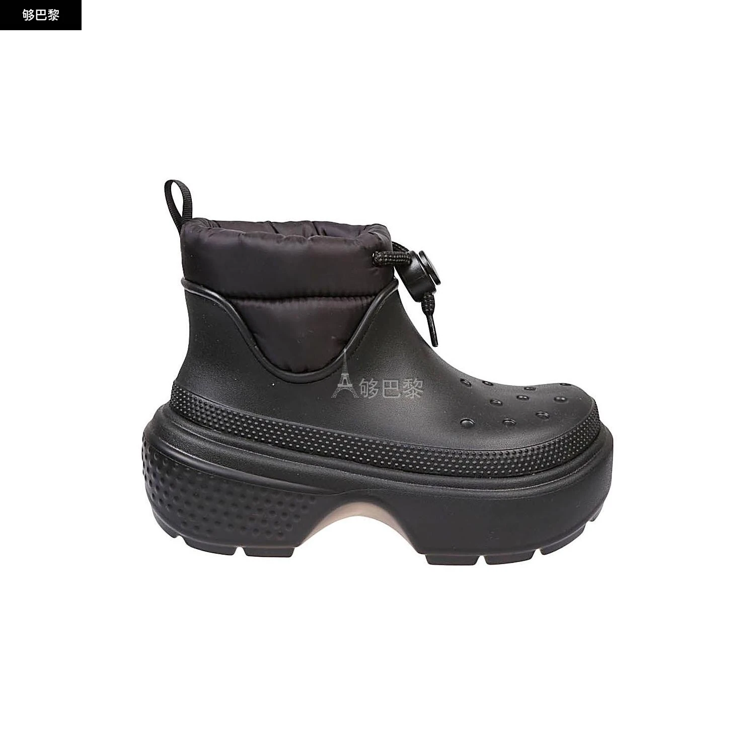 商品Crocs|【特惠7.9折】【预售】 2023秋冬 女士 短靴 靴子 2719204  CR209324STOMPPUFFBLACK ,价格¥1809,第2张图片详细描述
