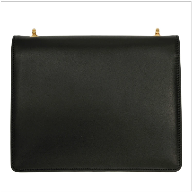 商品Salvatore Ferragamo|Salvatore Ferragamo 菲拉格慕 女士经典黑色皮革马蹄扣logo单肩手拿包 21-F893CALFNERO,价格¥3724,第3张图片详细描述