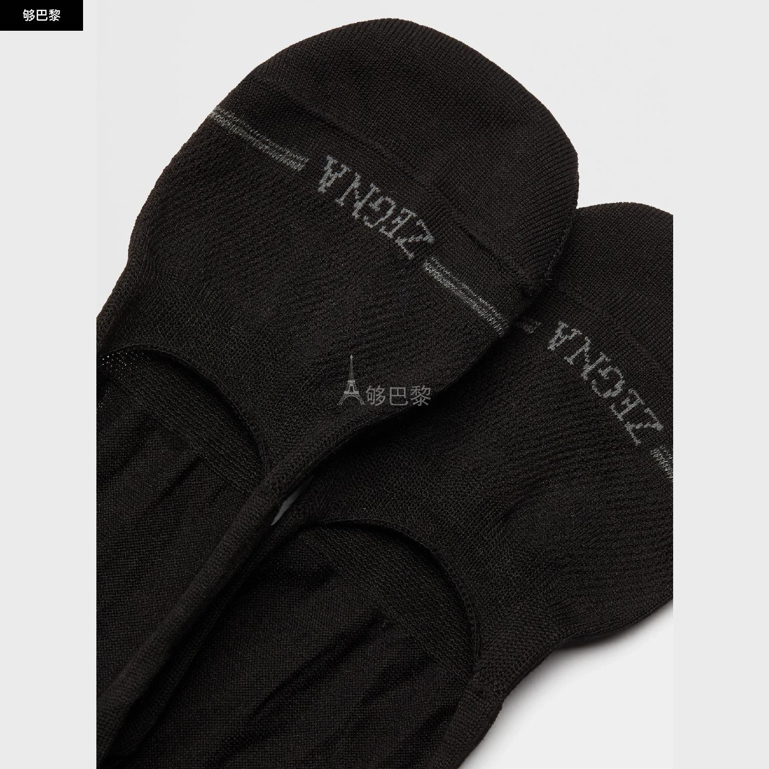 商品Zegna|包邮包税【预售7天发货】 ZEGNA杰尼亚 23秋冬 男士 袜子 Black Cotton Blend Socks N4V04-013-001,价格¥423,第5张图片详细描述