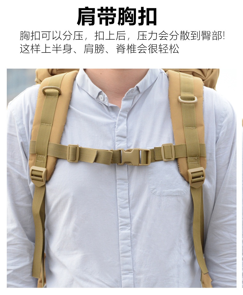 商品[国内直发] GLENVINTEN|格岚云顿英国品牌减压大容量徒步运动迷彩战术双肩背包男款户外登山包,价格¥441,第11张图片详细描述