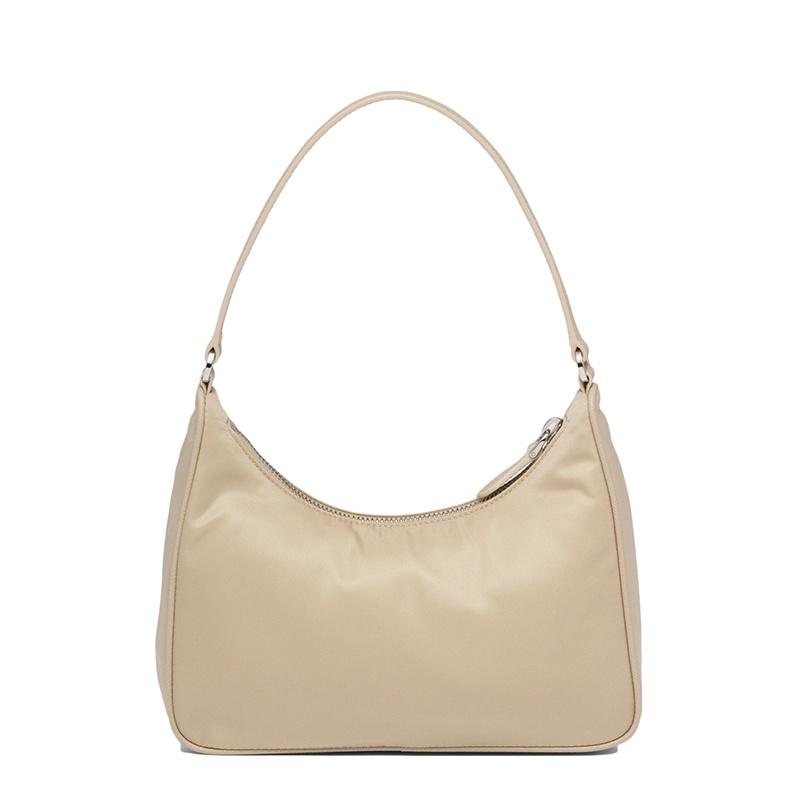 商品Prada|PRADA/普拉达 经典Re-Edition 2005系列 女士沙漠黄色尼龙材质皮革肩带金属徽标迷你手袋单肩包,价格¥7703,第4张图片详细描述