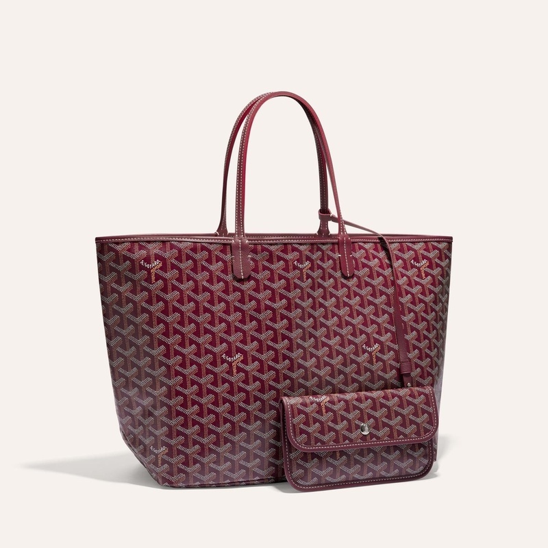 商品Goyard|高雅德 Saint Louis PM男女黑色帆布/小牛皮手提包 STLOUIPMLTY01CL03P（十色可选）,价格¥13567,第25张图片详细描述