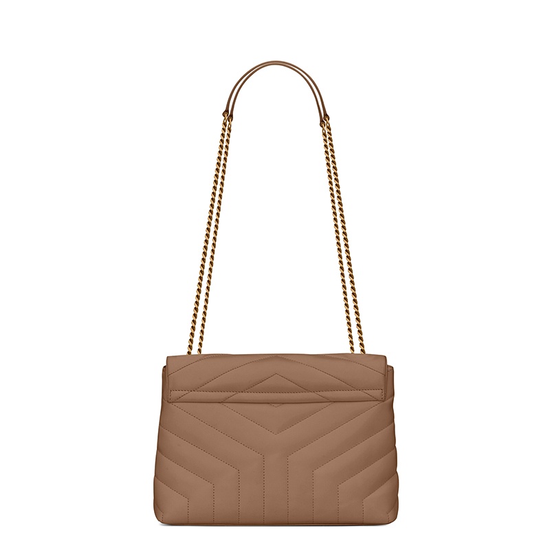 商品Yves Saint Laurent|SAINT LAURENT PARIS/圣罗兰 秋冬新款 LOULOU系列 女士棕褐色小牛皮Y缝金色徽标手提斜挎单肩包494699DV7272346,价格¥19555,第4张图片详细描述