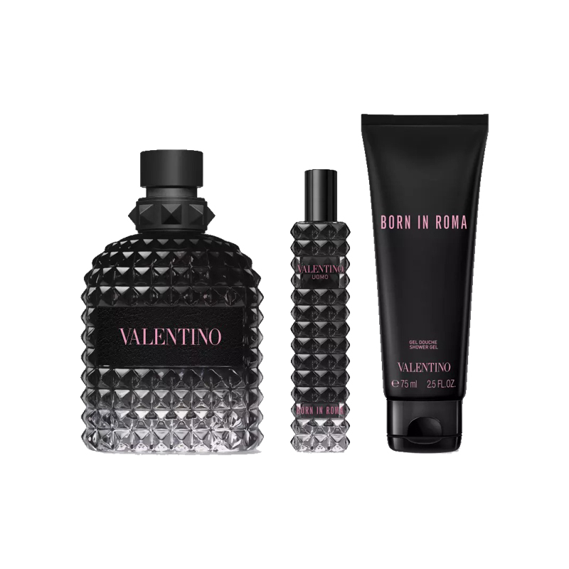 商品Valentino|华伦天奴 坠梦罗马男士香水套装 淡香水100ml+淡香水10ml+沐浴露75ml,价格¥838,第11张图片详细描述