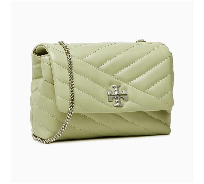 商品Tory Burch|TORY BURCH 女士KiraChevron黑色羊皮绗缝徽标牌小号单肩斜挎包 90460-300,价格¥2521,第5张图片详细描述
