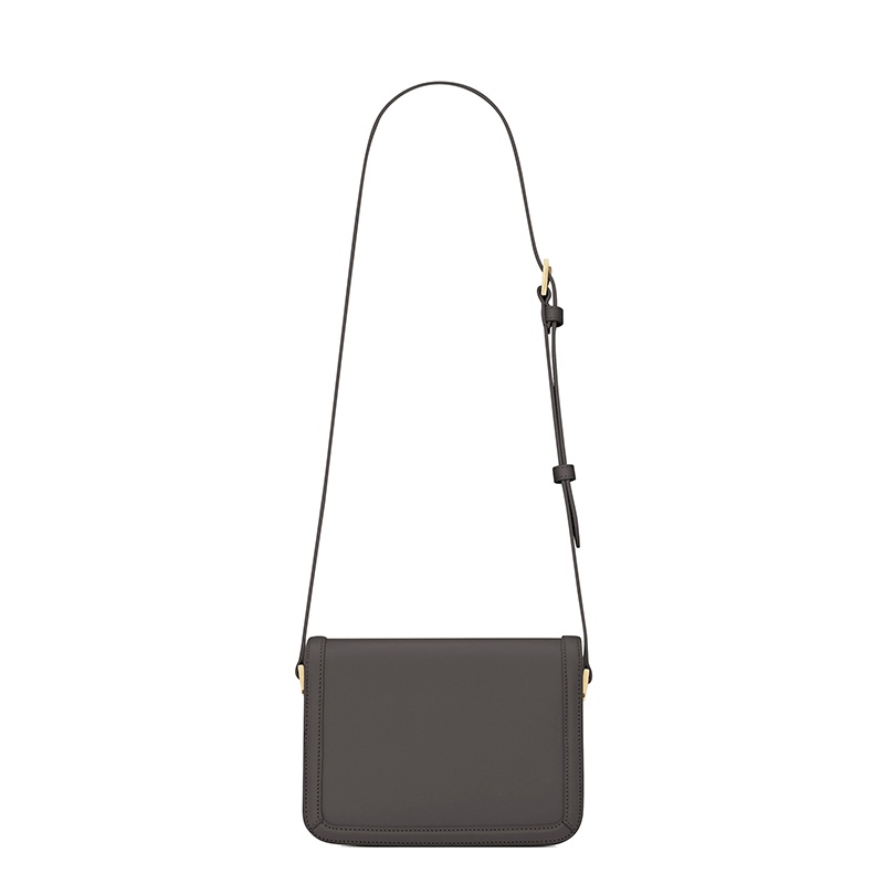 商品Yves Saint Laurent|SAINT LAURENT PARIS/圣罗兰 YSL 21秋冬新款SOLFERINO系列 女士小号灰白色牛皮革金扣翻盖单肩斜挎包,价格¥19894,第3张图片详细描述