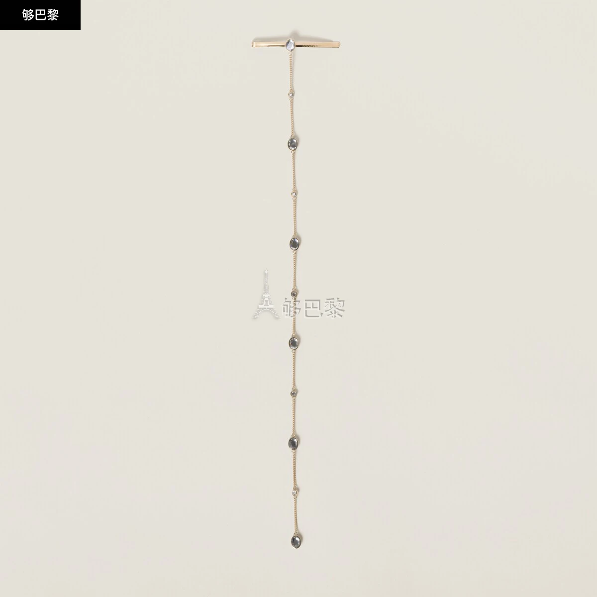 商品Miu Miu|【预售】 缪缪 25春夏 女士 挂饰 Barrette en métal serti de cristaux 5IF166_2CR5_F0NXA ,价格¥4815,第3张图片详细描述