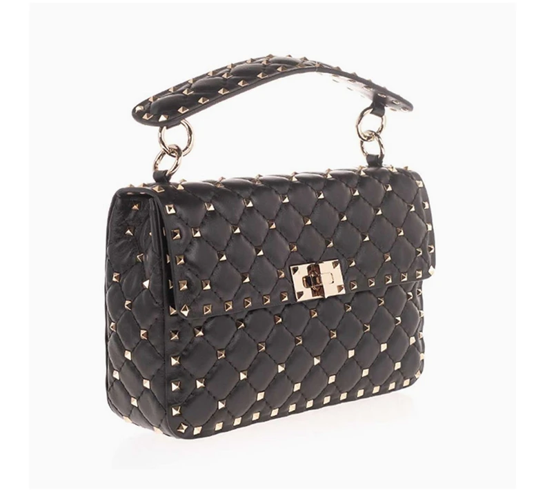 商品[国内直发] Valentino|VALENTINO 女士黑色中号纳帕单肩包 UW2B0122-NAP-0NO,价格¥12227,第5张图片详细描述