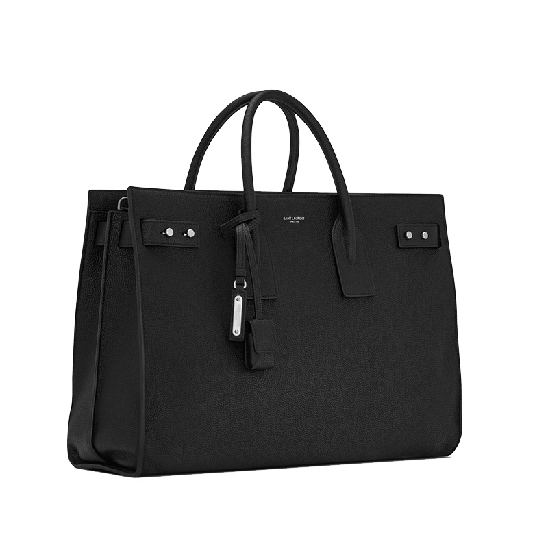 商品Yves Saint Laurent|SAINT LAURENT PARIS/圣罗兰 新款THIN LARGE 男士黑色粒纹面皮革大号日常手提包 631526DTI0E1000,价格¥22930,第5张图片详细描述