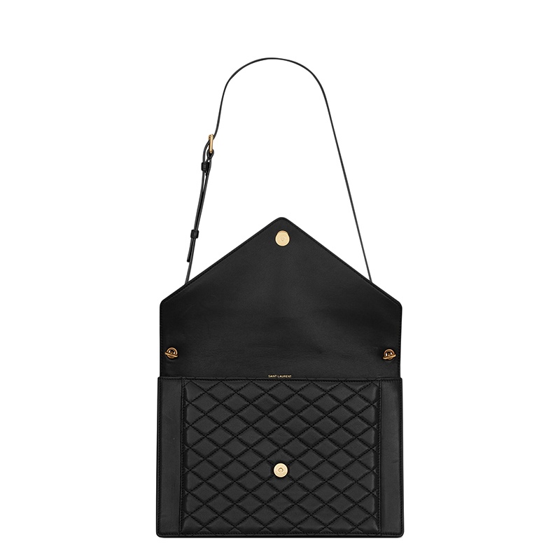 商品Yves Saint Laurent|SAINT LAURENT PARIS/圣罗兰 YSL 21秋冬新款GABY系列 女士黑色绗缝小羊皮翻盖单肩斜挎包,价格¥19570,第5张图片详细描述