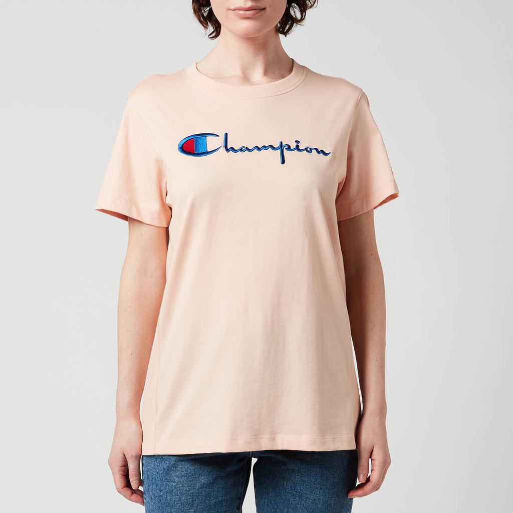 Champion Women's Crewneck T-Shirt - Pink商品第1张图片规格展示