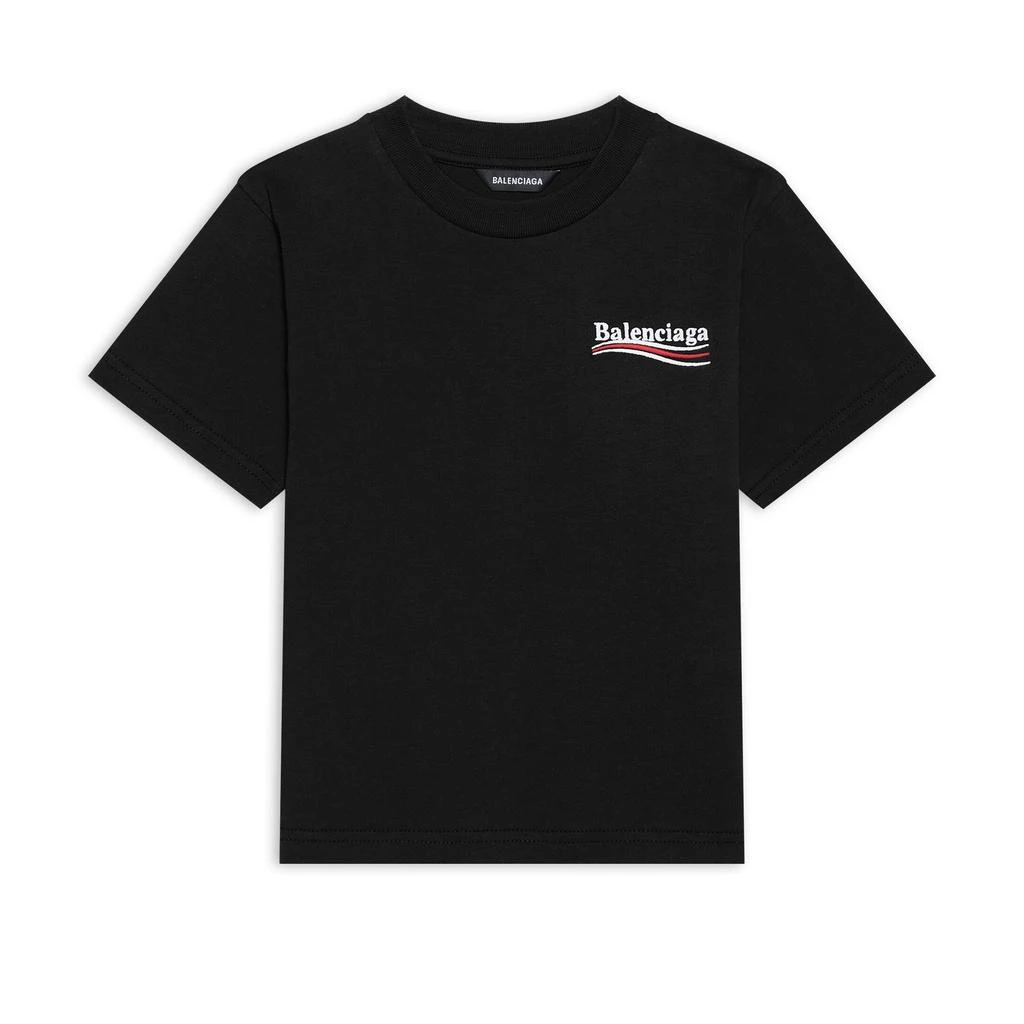 商品Balenciaga|儿童黑色圆领徽标T恤,价格¥1491,第2张图片详细描述