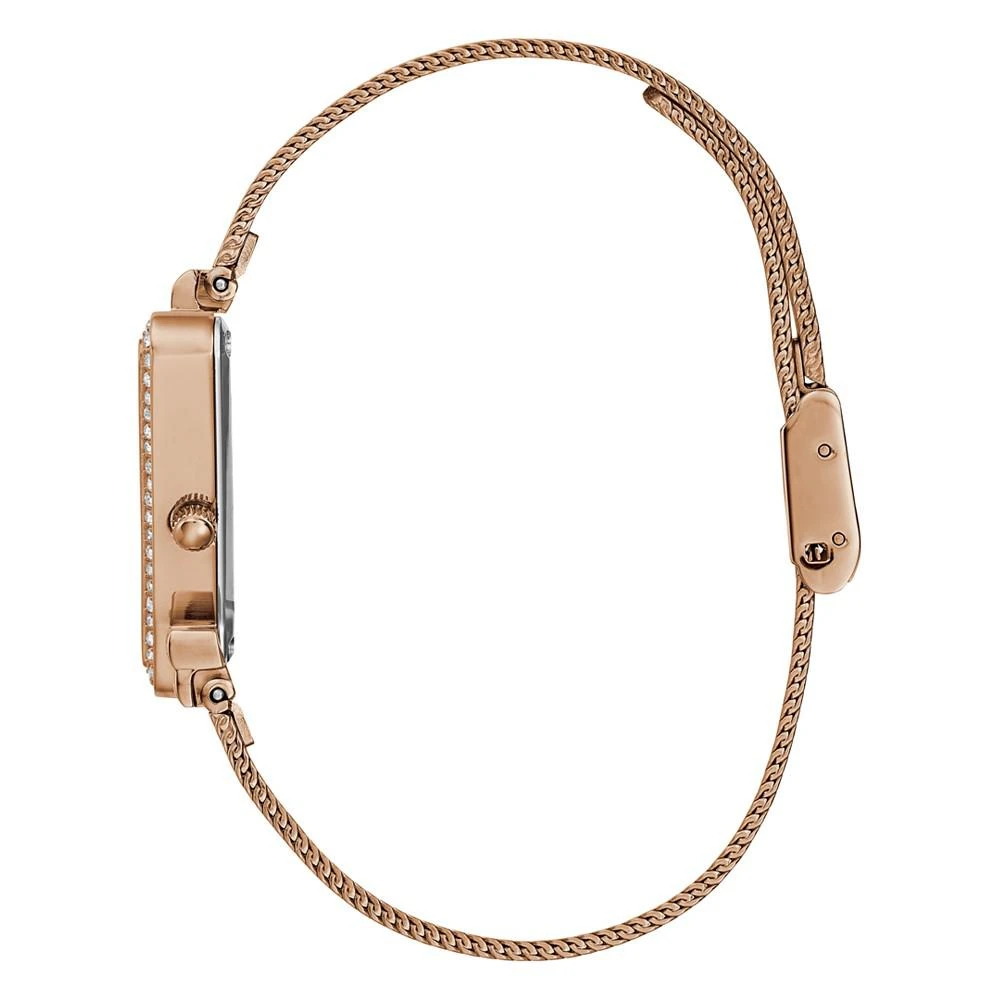 商品GUESS|Women's Rose Gold-Tone Glitz Stainless Steel, Mesh Bracelet Watch, 34mm,价格¥1127,第2张图片详细描述