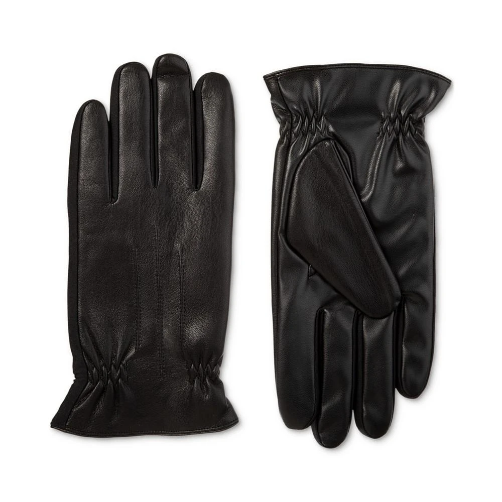 商品Isotoner Signature|Men's Insulated Faux-Leather Touchscreen Gloves,价格¥283,第1张图片