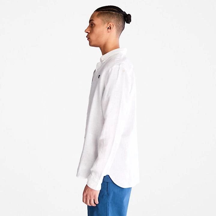 商品Timberland|Mill River Slim-Fit Linen Shirt for Men in White,价格¥829,第4张图片详细描述