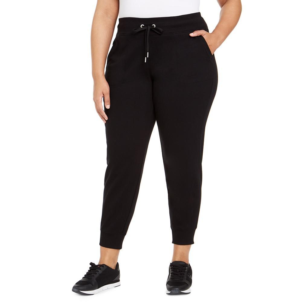 商品Calvin Klein|Plus Size Tie-Waist Jogger Pants,价格¥215-¥257,第1张图片