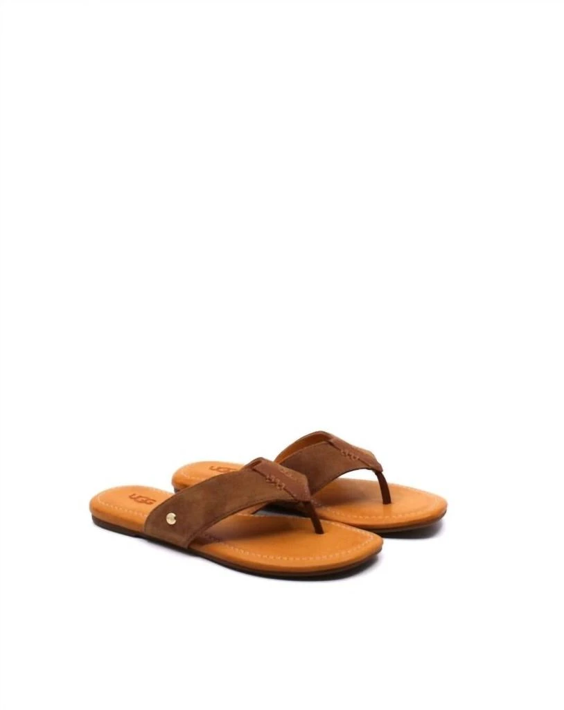 商品UGG|Carey Flip Flop Sandal In Chestnut,价格¥381,第1张图片