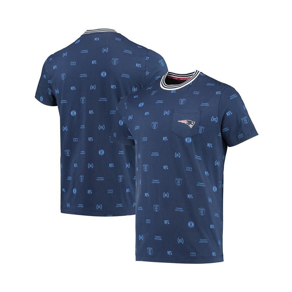 商品Tommy Hilfiger|Men's Navy New England Patriots Essential Pocket T-shirt,价格¥333,第1张图片