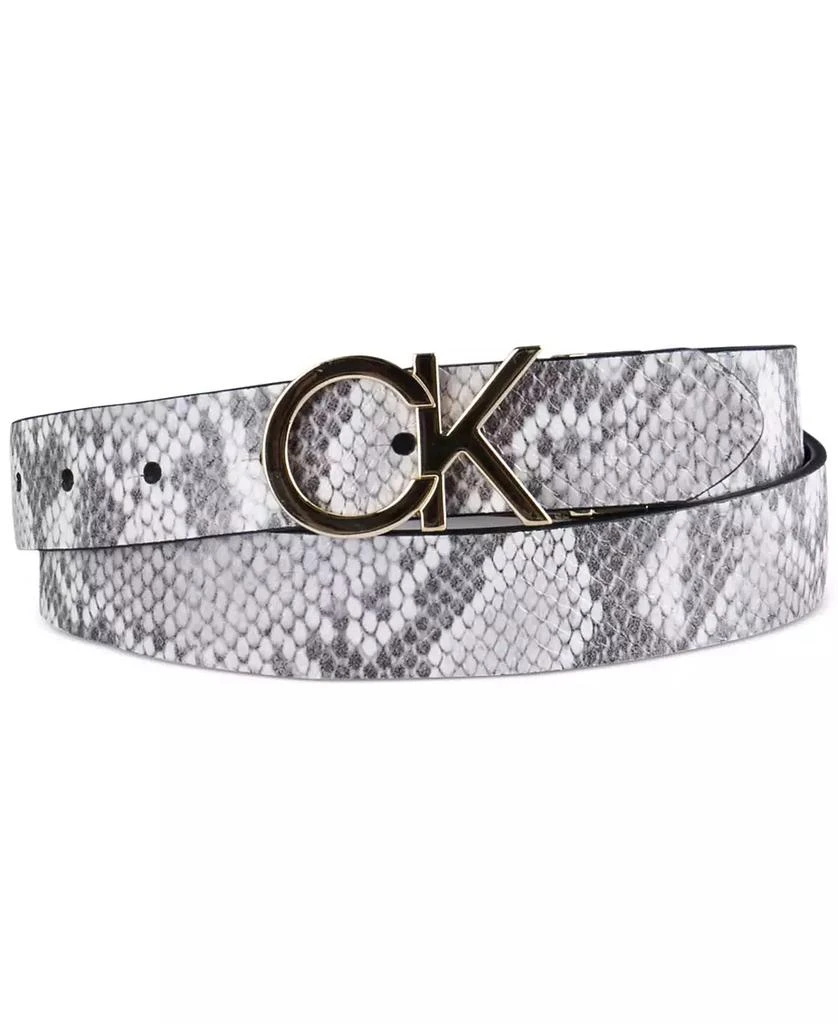 商品Calvin Klein|Women's Reversible Monogram Buckle Belt,价格¥183,第1张图片