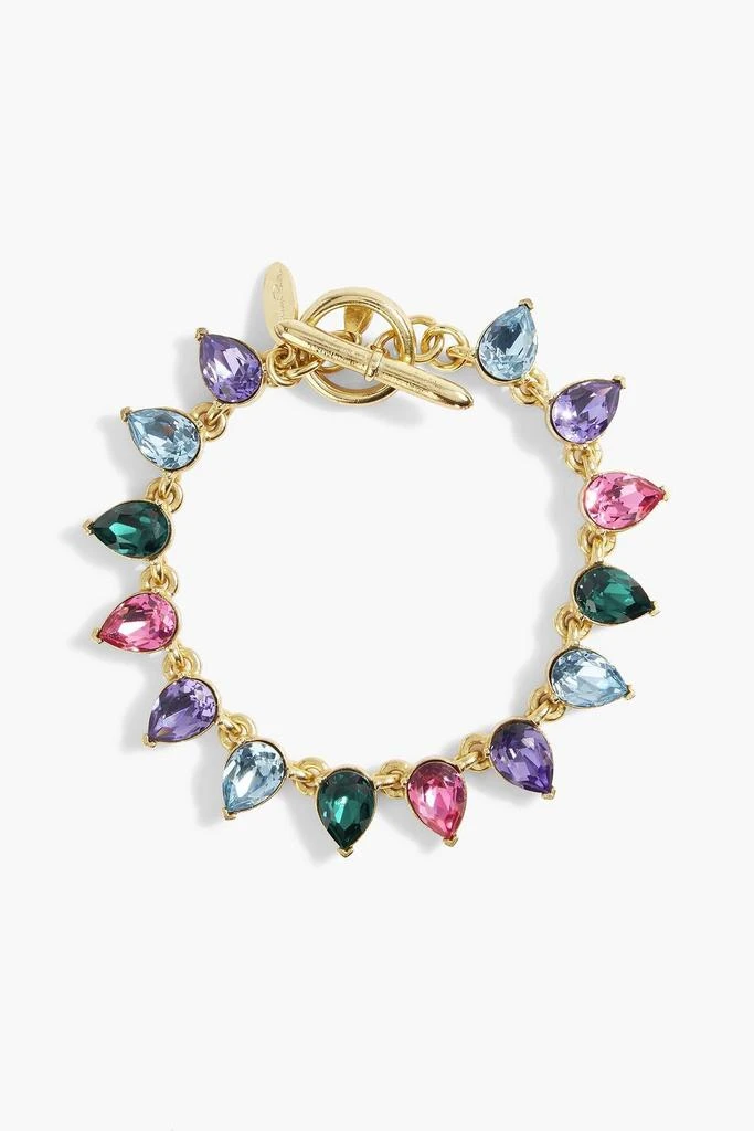 商品Oscar de la Renta|Gold-tone crystal bracelet,价格¥1972,第1张图片