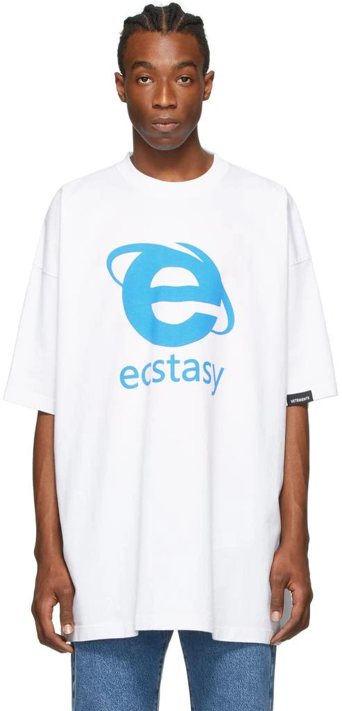 商品Vetements|White Oversized 'Ecstasy' T-Shirt,价格¥2430,第1张图片