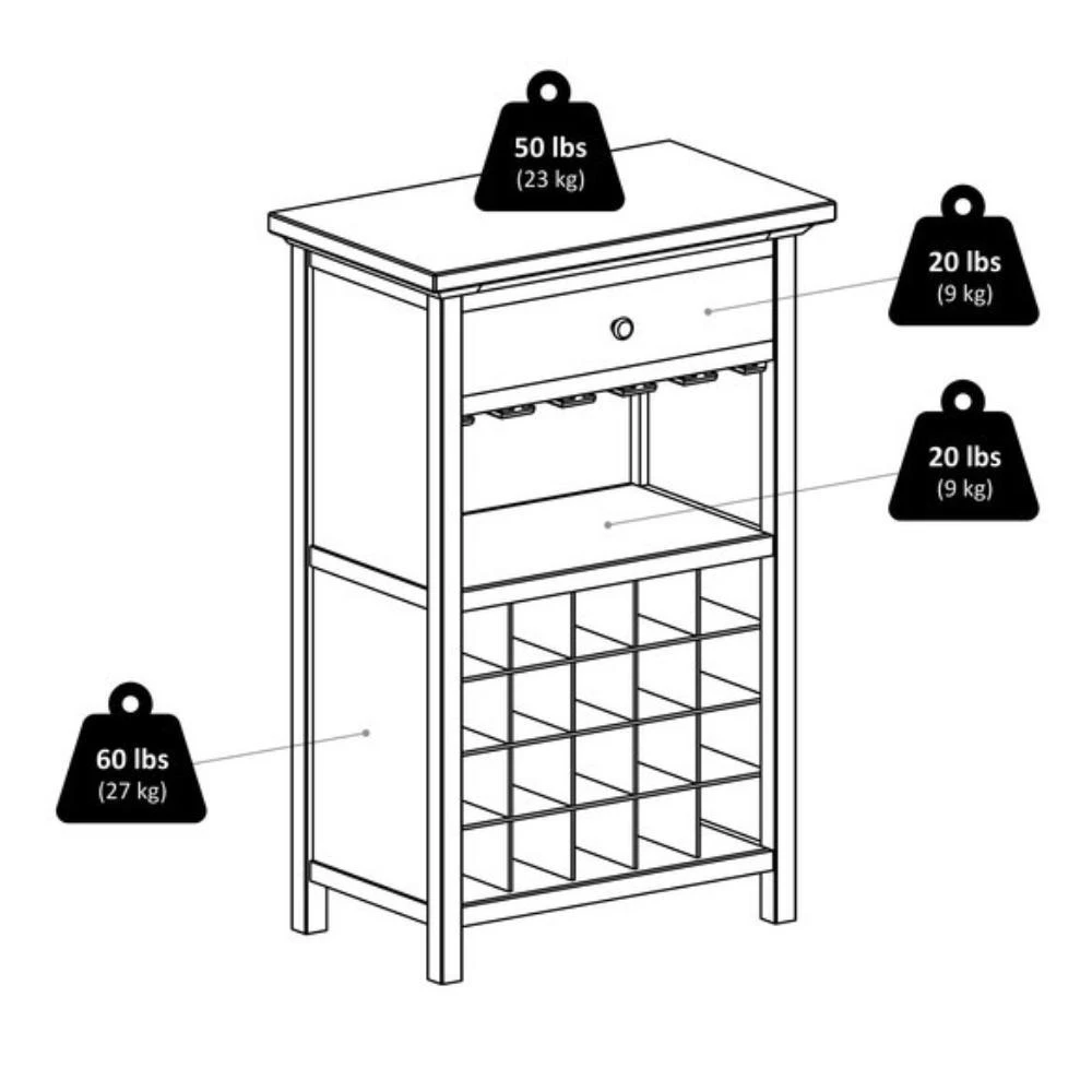 Wine Cabinet Walnut 商品