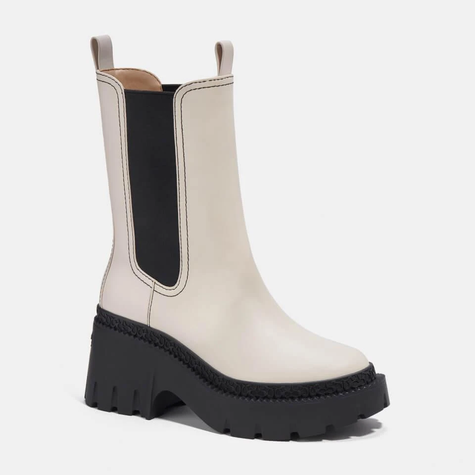 商品Coach|COACH ALEXA LEATHER HEELED CHELSEA BOOTS,价格¥862,第2张图片详细描述