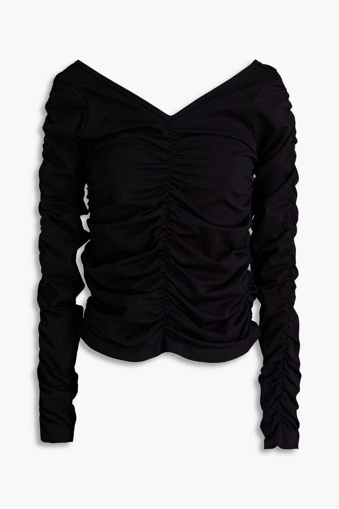 商品Helmut Lang|Ruched stretch-jersey top,价格¥656,第1张图片
