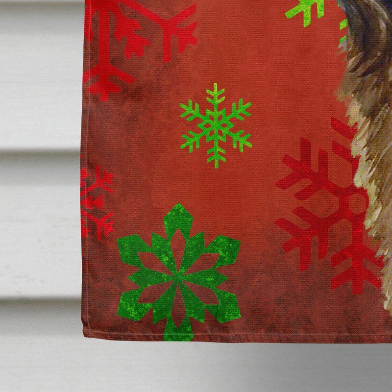 商品Caroline's Treasures|28 x 40 in. Polyester Leonberger Red and Green Snowflakes Holiday Christmas Flag Canvas House Size 2-Sided Heavyweight,价格¥325,第2张图片详细描述